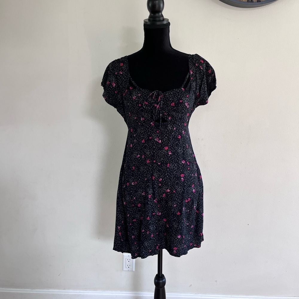 Volcom Black and Pink Floral Dress